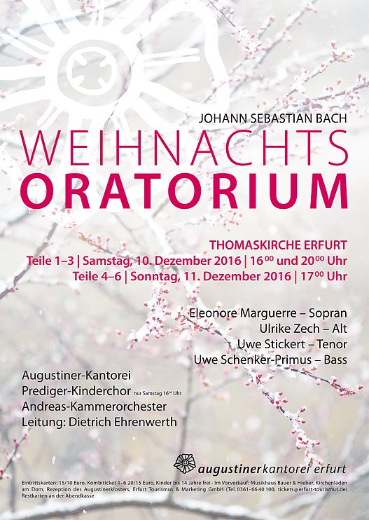 Konzertplakat - Weihnachtsoratorium 2016